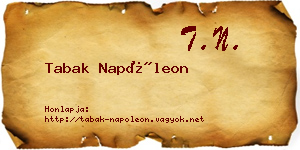 Tabak Napóleon névjegykártya